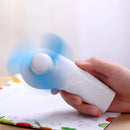 Summer Portable Cute Mini Fan Sponge Blade Battery Electric Flashlight Hand U6E2
