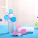 Summer Portable Cute Mini Fan Sponge Blade Battery Electric Flashlight Hand U6E2