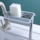 1X(Kitchen Bathroom Sink Storage Holder Faucet Clip Adjustable Towel Stand