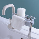 1X(Kitchen Bathroom Sink Storage Holder Faucet Clip Adjustable Towel Stand