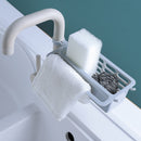 1X(Kitchen Bathroom Sink Storage Holder Faucet Clip Adjustable Towel Stand