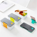 1X(Microwave Lunch Box With Mobile Phone Bracket Food Container Bento Boxes