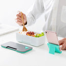1X(Microwave Lunch Box With Mobile Phone Bracket Food Container Bento Boxes