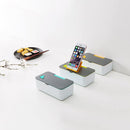 1X(Microwave Lunch Box With Mobile Phone Bracket Food Container Bento Boxes