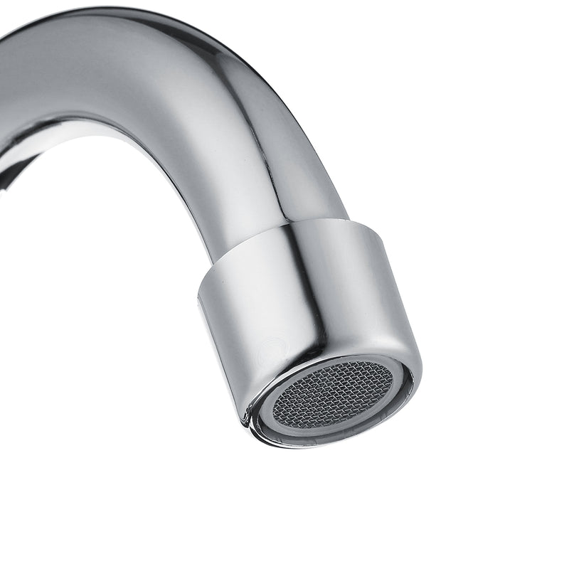 Foot Pedal Sink Faucet Copper Vertical Home Basin Tap With Foot Pedal Switch + Water Outlet Pipe + Connecting Hose