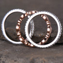 3 Piece Set Ring Set Fashion Lady Full Set Zircon Ring Trend Section Rose G