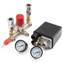 Air Compressor Pressure Control Switch Valve Manifold Regulator with Gauges Relief