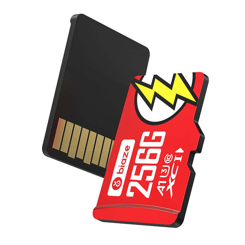 BIAZE 64GB/128GB/256GB Memory Card High Speed TF Card Data Storage Card A1 C10 Professional Version