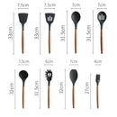 Kitchen Silicone Cooking Tools Non-stick Spoon Stainless Steel Kitchen Utensil