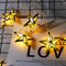 10PCS Golden Pentagram Shape Eid Ramadan LED Fairy String Light Lamp Islamic Indoor Party Decor