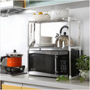 2 Layers Microwave Oven Stainless Steel Rack Kitchen Storage Shelf Container Kitchen Storage Rack