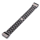 Rhinestone Watch Band Metal Stainless Steel Strap Bracelet Replacement for Fitbit Charge 2