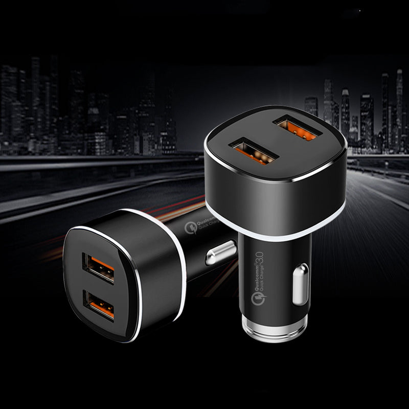USMEI 3A Dual USB Ports QC3.0 Fast Charging Car Charger For iPhone X XS Max HUAWEI Xiaomi Mi9 Oneplus 7 S10