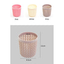 H678 Hollow Multi-Function Small Pen Holder Simple Desktop Storage Box Plastic Office Student Storage Tube
