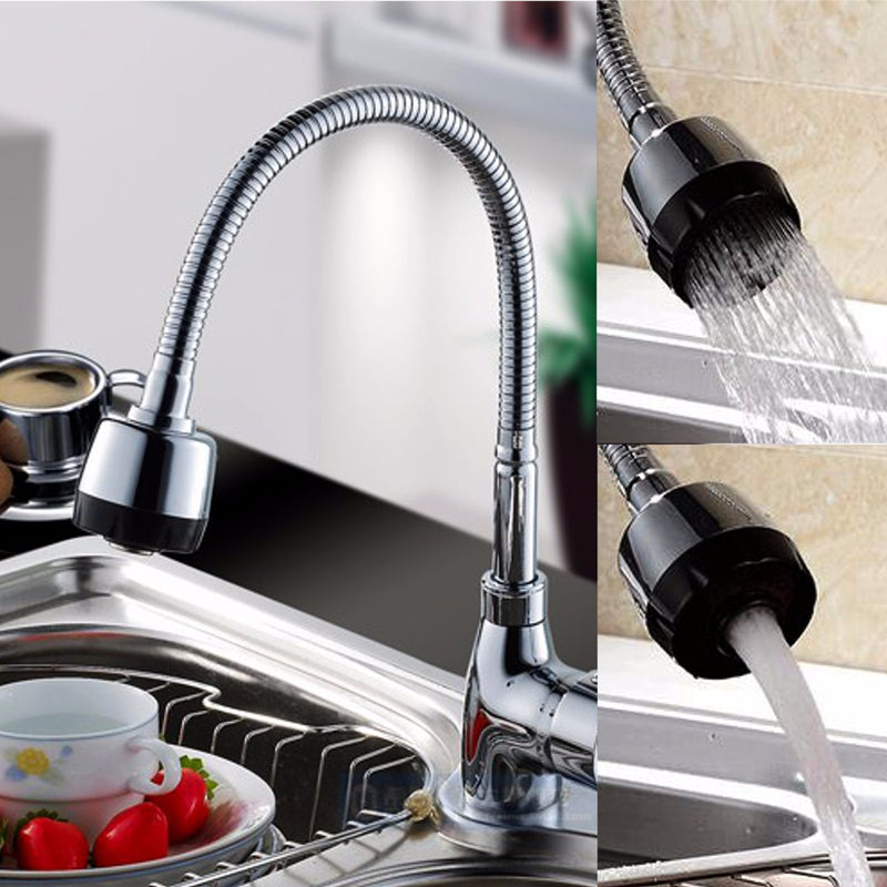 Chrome Kitchen Sink Faucet 360 Rotate Spout Basin Bathroom Hot & Cold Water Mixer Tap