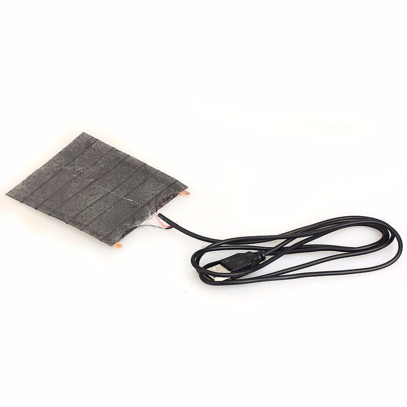 5pcs DC 5V 2.5W Black USB Heated Plate Warmer For Gloves Mouse Pad