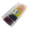 Anmuka 150Pcs/Set 4cm Simulation Earthworm Mixed Color Worms Artificial Fishing Lure With Tackle Box