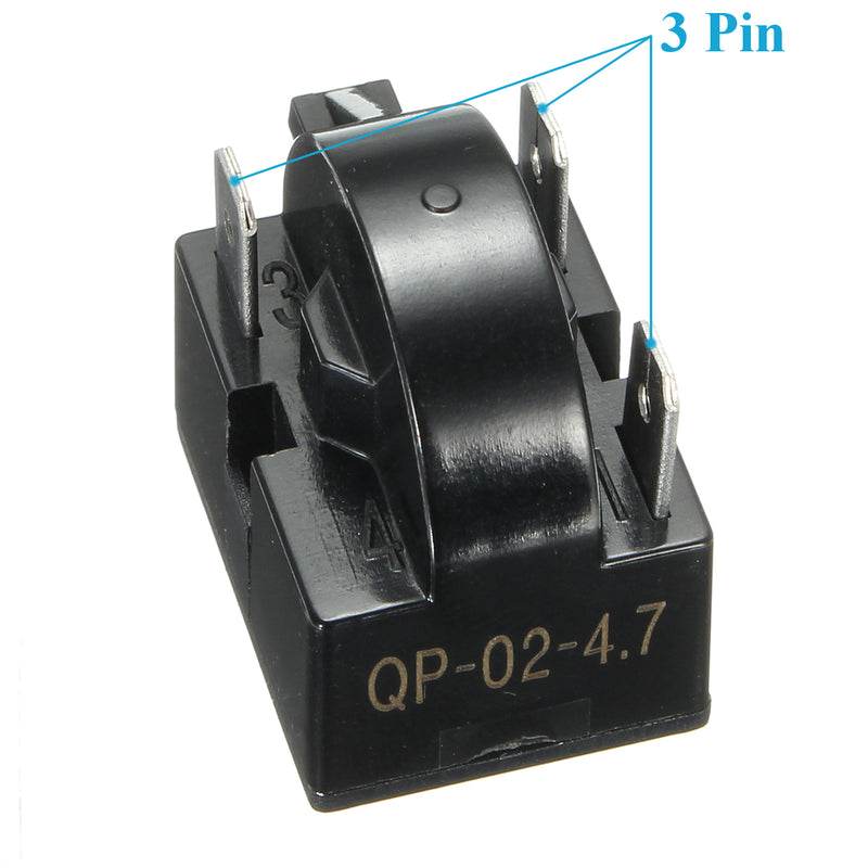 QP2-4.7 Start Relay PTC For 3Pin Danby Magic Chef Kenmore Refrigerator