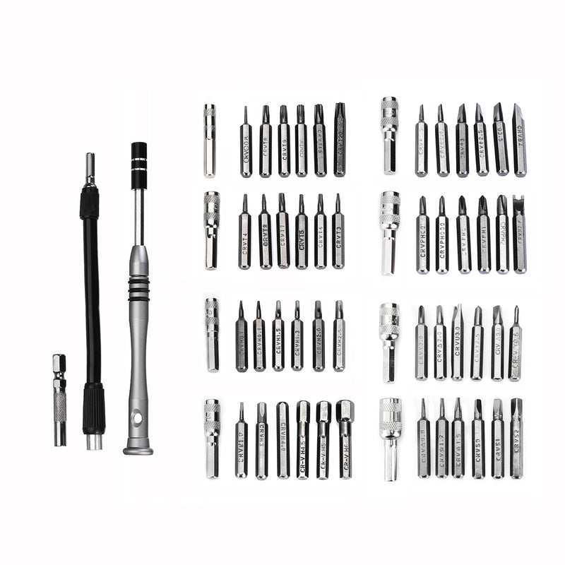60 in 1 Portable Screwdrivers Set Multifunctional Repair Tools Kit for Precision Instruments with Storage Case