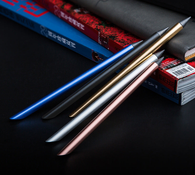 ZKE0220 Full Metal No Ink Fountain Pen Luxury Eternal Pen Gift Box Inkless Pen Beta Pens Writing Stationery Office School Supplies