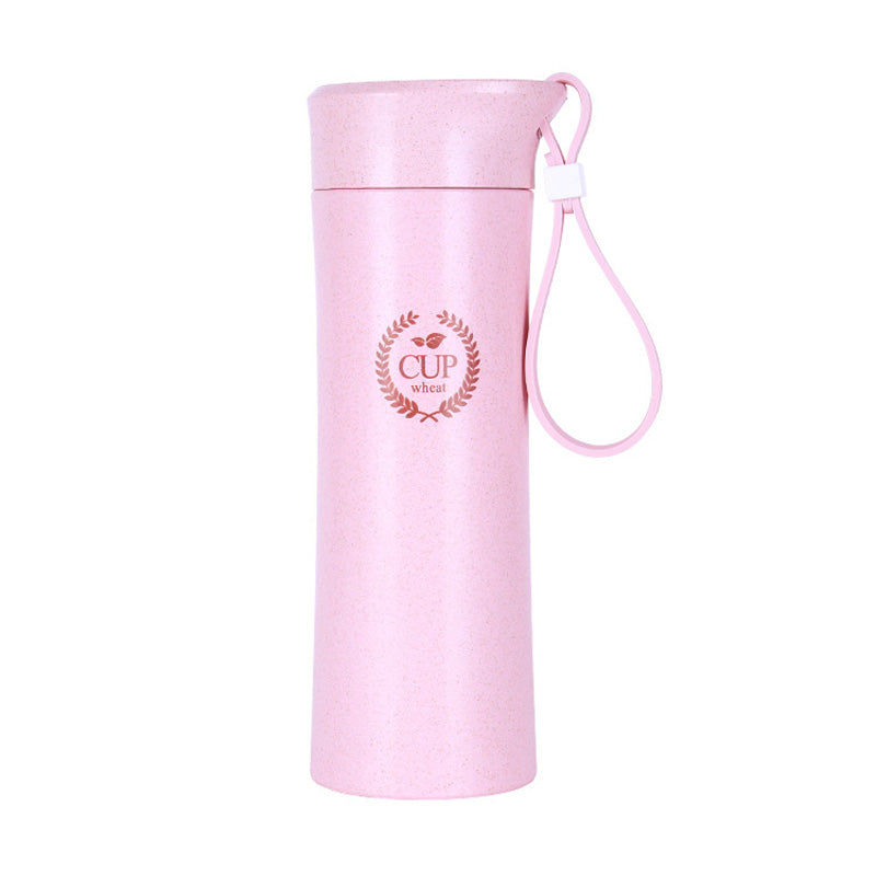 KCASA KC-WHE04 360mL Wheat Straw Fiber Bottle Portable Mug Travel Outdoor Sports Water Cup Creative