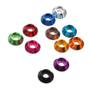 Suleve M3AN6 10Pcs M3 Cup Head Hex Screw Gasket Washer Nuts Aluminum Alloy Multicolor
