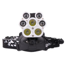 XANES 2201 3200LM 3*T6 LED + 4* XPE LED 4 Modes Headlamp 3*18650 Battery USB Interface