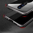 Bakeey Magnetic Adsorption Metal Frame Temerped Glass Back Cover Protective Case For OnePlus 6T