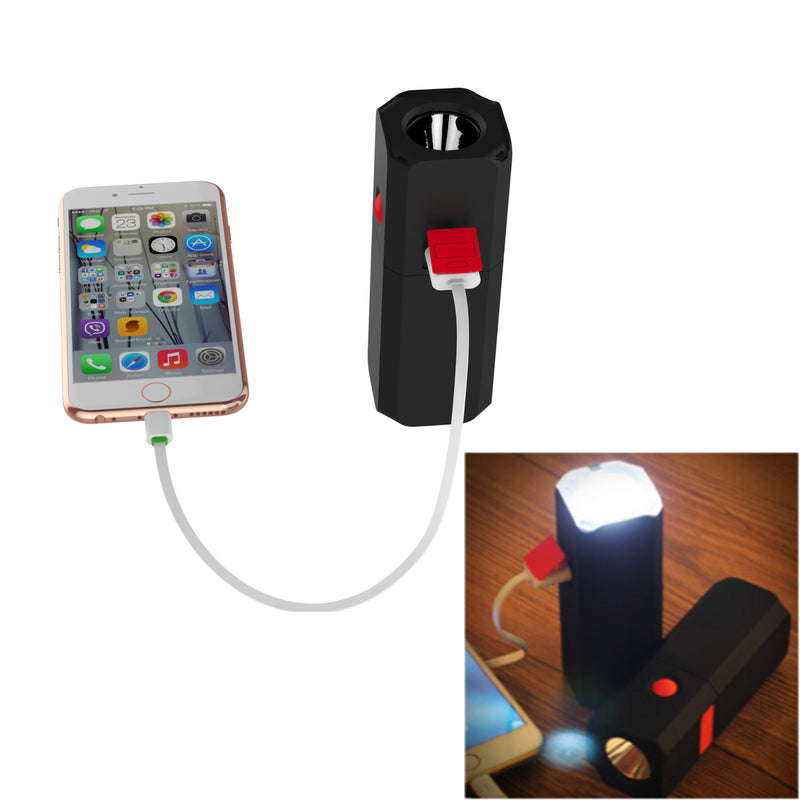 Tuya 2 in 1 10400mAh Power Bank for Phone and Dimming Mini USB LED Flashlight for Reading Outdoor