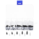 Suleve M2.5NH1 100Pcs M2.5 Nylon Hex Screw Black&White Female to Male PCB Standoff Column Set