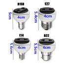 E27 E14 B22 B15D Lamp Bulb Adapter Socket Holder Convert To US/EU Power Female Outlet