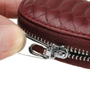 Key Case Genuine Leather Car Smart Key Chain Holder Metal Hook and Keyring Zipper Bag