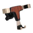 Wood Gravity Auto Lock Car Air Vent Phone Holder Mount Stand for iPhone/Samsung