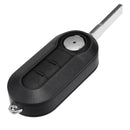 Car 3 Buttons Remote Flip Key Cover Case Shell w/ Blade & Battery For Fiat 500