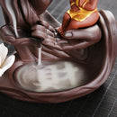 Purple Sand Backflow Incense Burner Home Fragrance Buddhist Decorations Table Decor