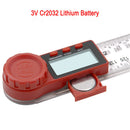 Drillpro 2 in 1 200/300mm Transparent Digital Angle Ruler 360 LCD Display Inclinometer Electron Goniometer Protractor Angle Finder Meter Inch Metric Ruler Measuring Tool