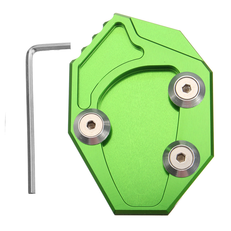 CNC Motorcycle Side Stand Kickstand Enlarge Plate Pad For Kawasaki GTR1400 ZX14R 08-15
