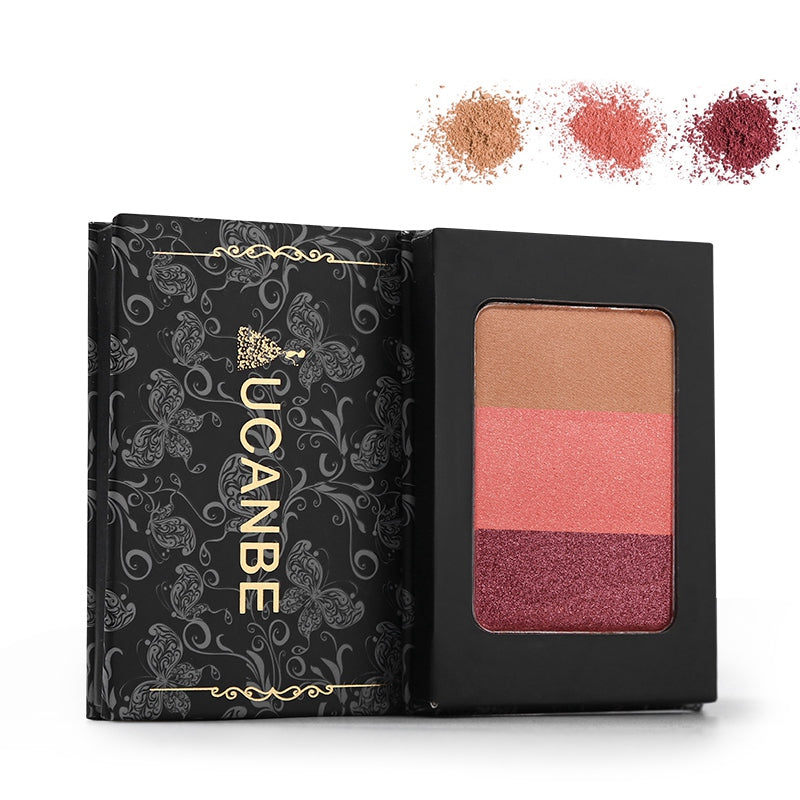 Ucanbe Mineral Blush Make Up Palette Face Cheek Blusher Shading Shadow Powd U6B6