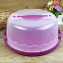 Round Cake Carrier Handheld Plastic Pastry Storage Holder Dessert Container I4Q9