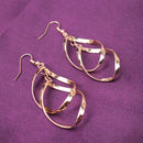 Fashion Rhombus Hollow Leaf Big Dangle Earrings For Women Wedding Jewelry GoF7S4