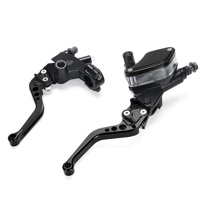7/8" 22mm Motorcycle Handlebar Hydraulic Brake Clutch Master Cylinder Lever Reservoir Set