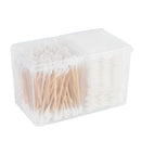 Clear Cotton Swab Organizer Holder Cotton Pad Storage Box Transparent Remov V5D2