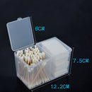 Clear Cotton Swab Organizer Holder Cotton Pad Storage Box Transparent Remov V5D2