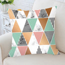 1X(Decorative Throw Pillow Covers Only For Couch, Sofa, Or Bed Geometric Pa