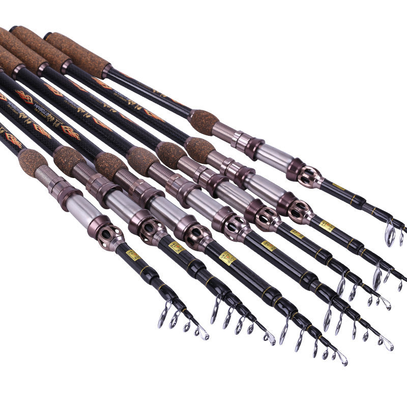 ZANLURE 1.8-2.7m Carbon Fiber Telescopic Spinning Fishing Rod Ultra Light Sea Lure Fishing Rod