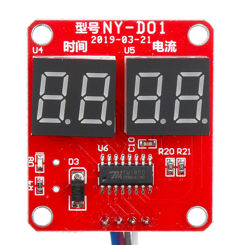 Geekcreit NY-D01 40A/100A Digital Display Spot Welding Module Time and Current Controller Panel Timing Ammeter Spot Welders Control Board