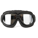 Motorcycle Goggles Scooter Helmet Leather Anti UV Fog Protector Glasses