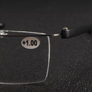 BROADISON Rimless Presbyopia Reading Glasses Super Lightweight Fashionable