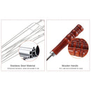 1X(5 Pcs Stainless Steel Skewer Flat Meat Barbecue Skewer Camping Catering