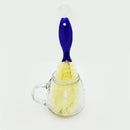 1X(Stainless Steel Nylon Cleaning Cup Brush Hanging Glass Washer Short Hand